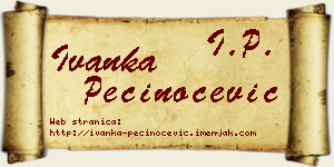 Ivanka Pečinoćević vizit kartica